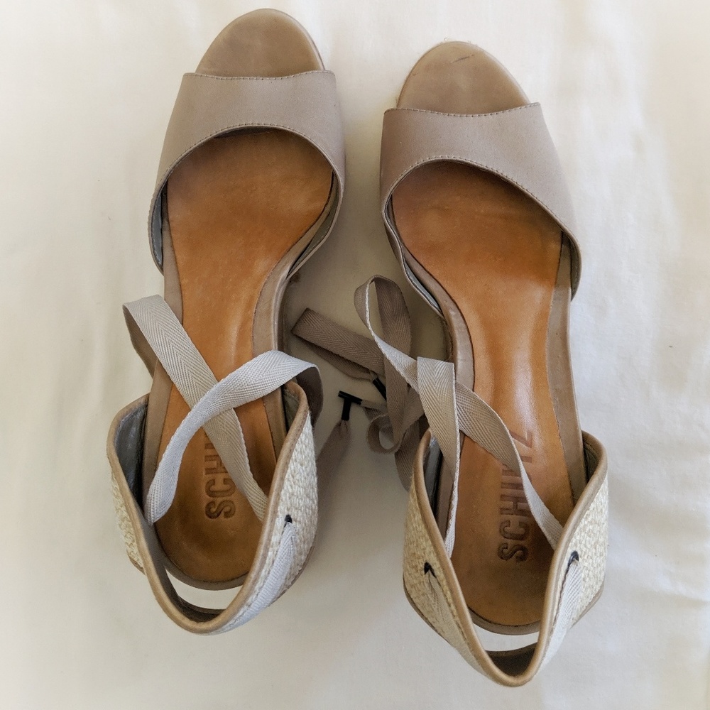 SCHULTZ EUC Espadrille Tie Up Wedges ☀️🌺👒 - Picture 3 of 4